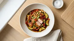 Kurczak Kung Pao z patelni – szybki stir-fry z sosem, który gęstnieje w 2 minuty