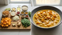 Curry z dynią i ciecierzycą – kremowe, jednogarnkowe i naprawdę sycące