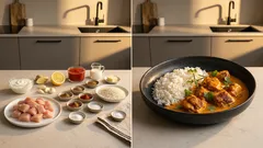 Butter chicken po domowemu: kremowy sos maślano‑pomidorowy i soczysty kurczak